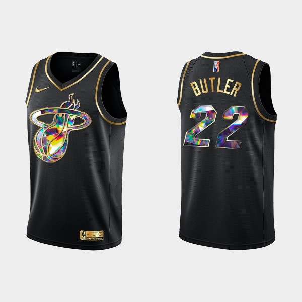 NBA Miami Heat Trikot Jimmy Butler 22 Nike 2021-22 Schwarz Golden Edition 75th Anniversary Diamond Swingman - Herren NBA Miami Heat Trikot Jimmy Butler 22 Nike 2021-22 Schwarz Golden Edition 75th Anniversary Diamond Swingman - Herren